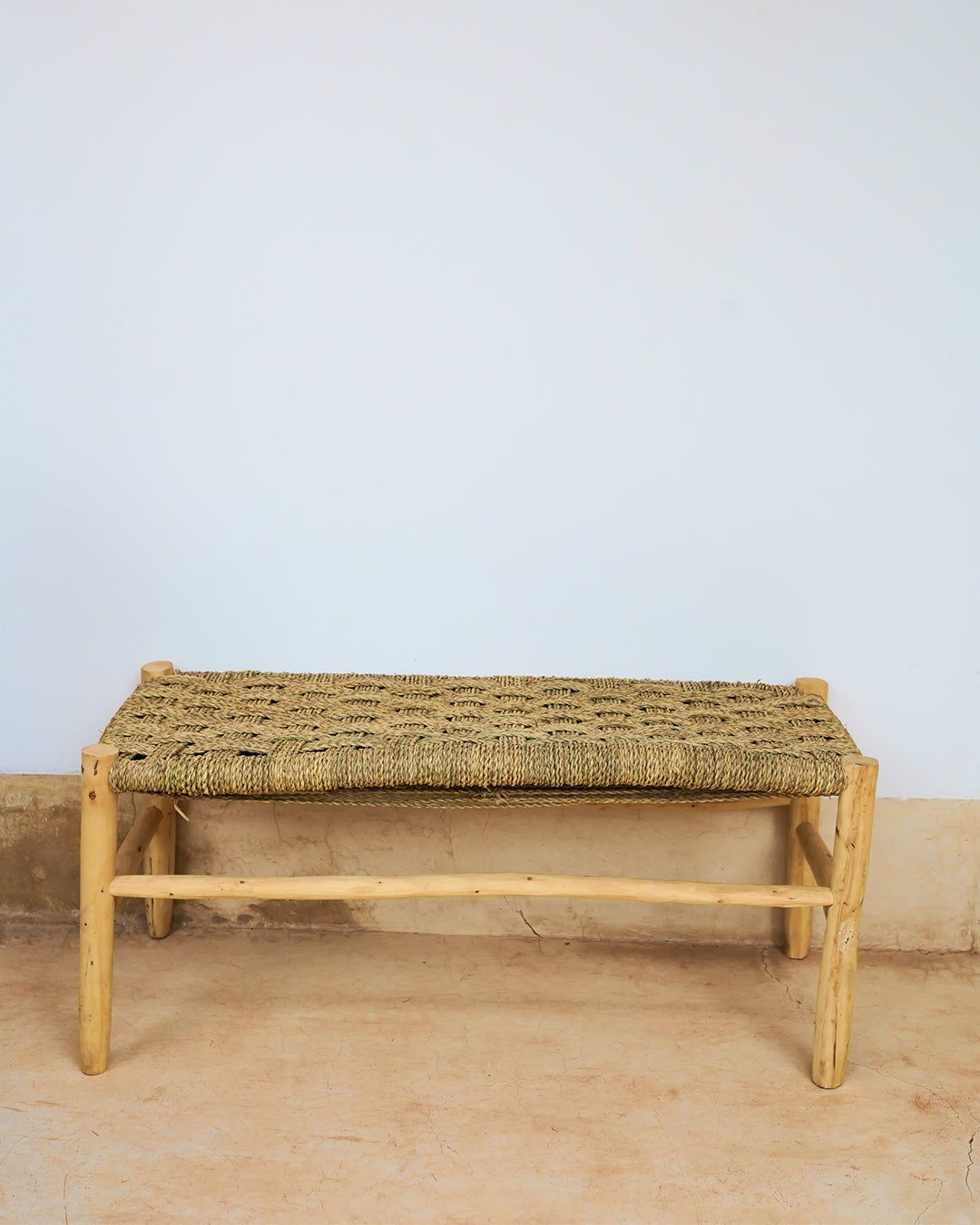 Tressé Straw Bench